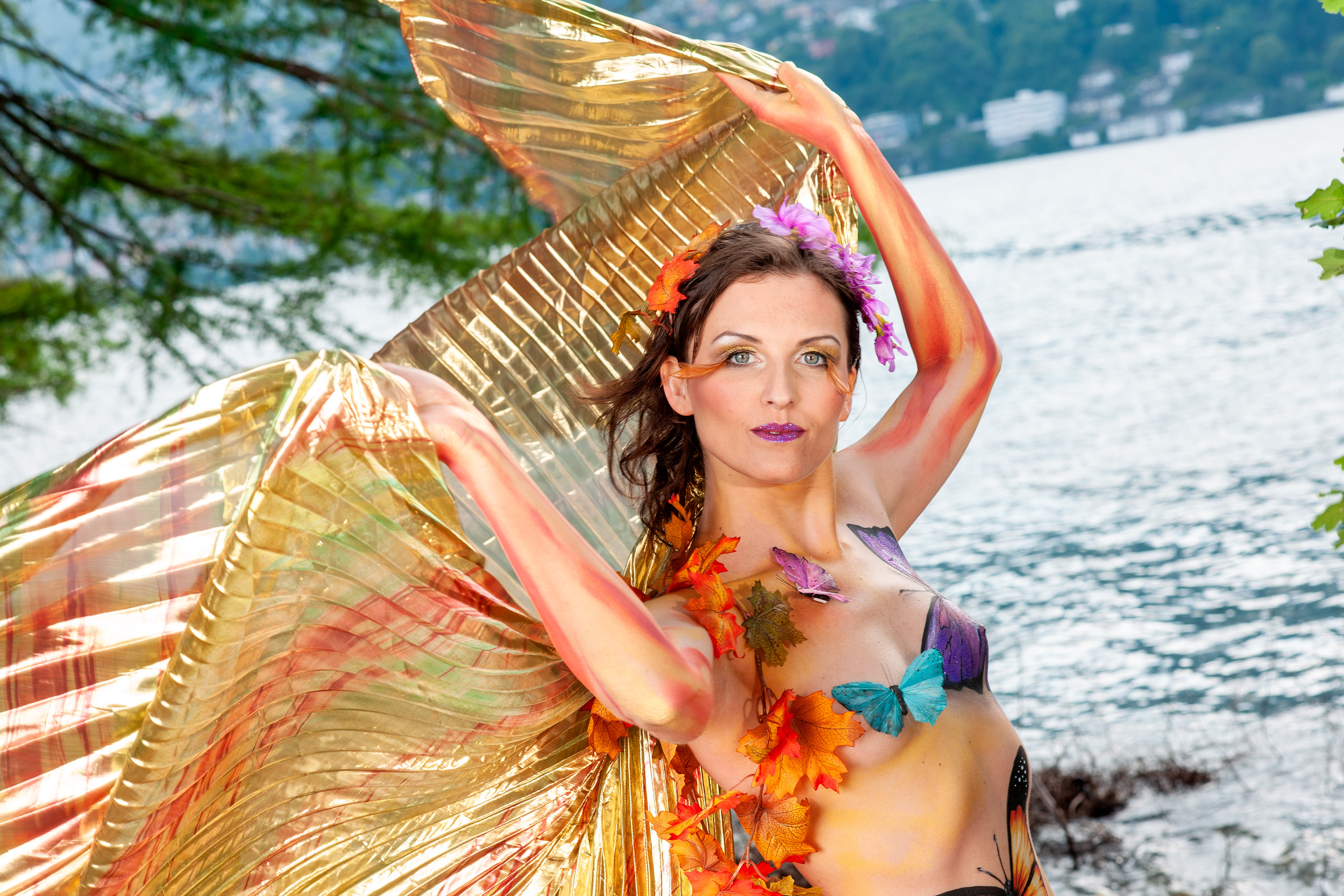 Progetto farfalle body painting sulle isole di brissago 2012 6